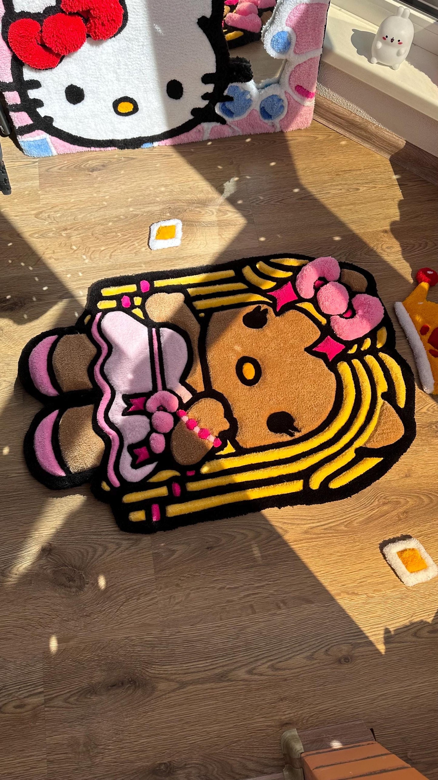 Custom Kitty Tufted Rug – Super Puffy 3D Handmade Rug, Cute Carpet, Kawaii Girl Room Decor, Unique Gift for Her or Bedroom Mat