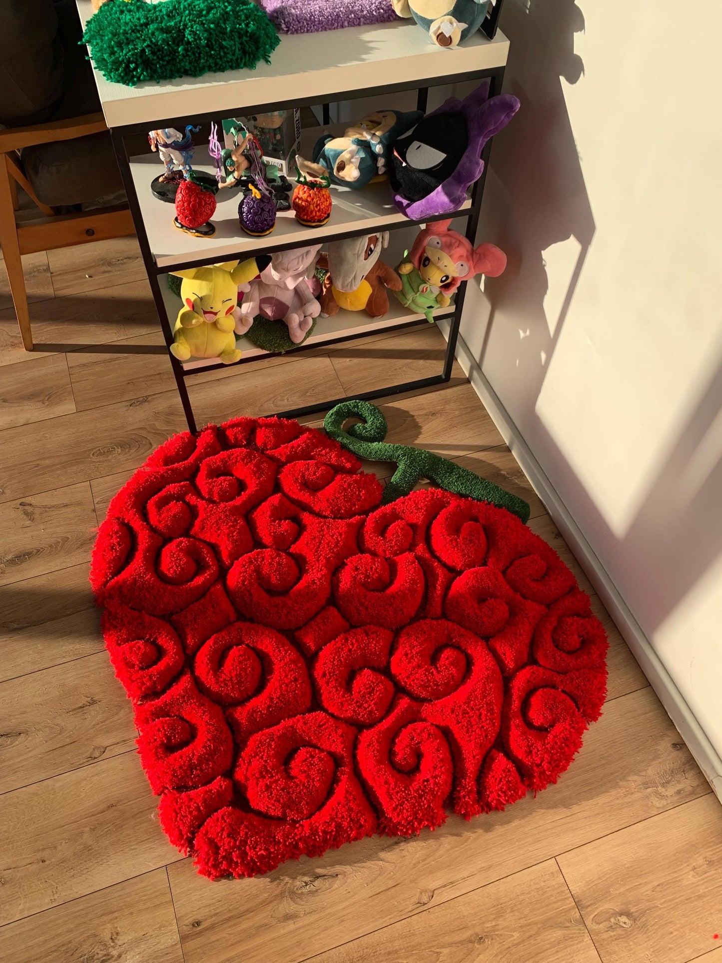 Devil Fruit fluffy 3d tufted rug, Ope Ope rug, anime gift, one piece rug