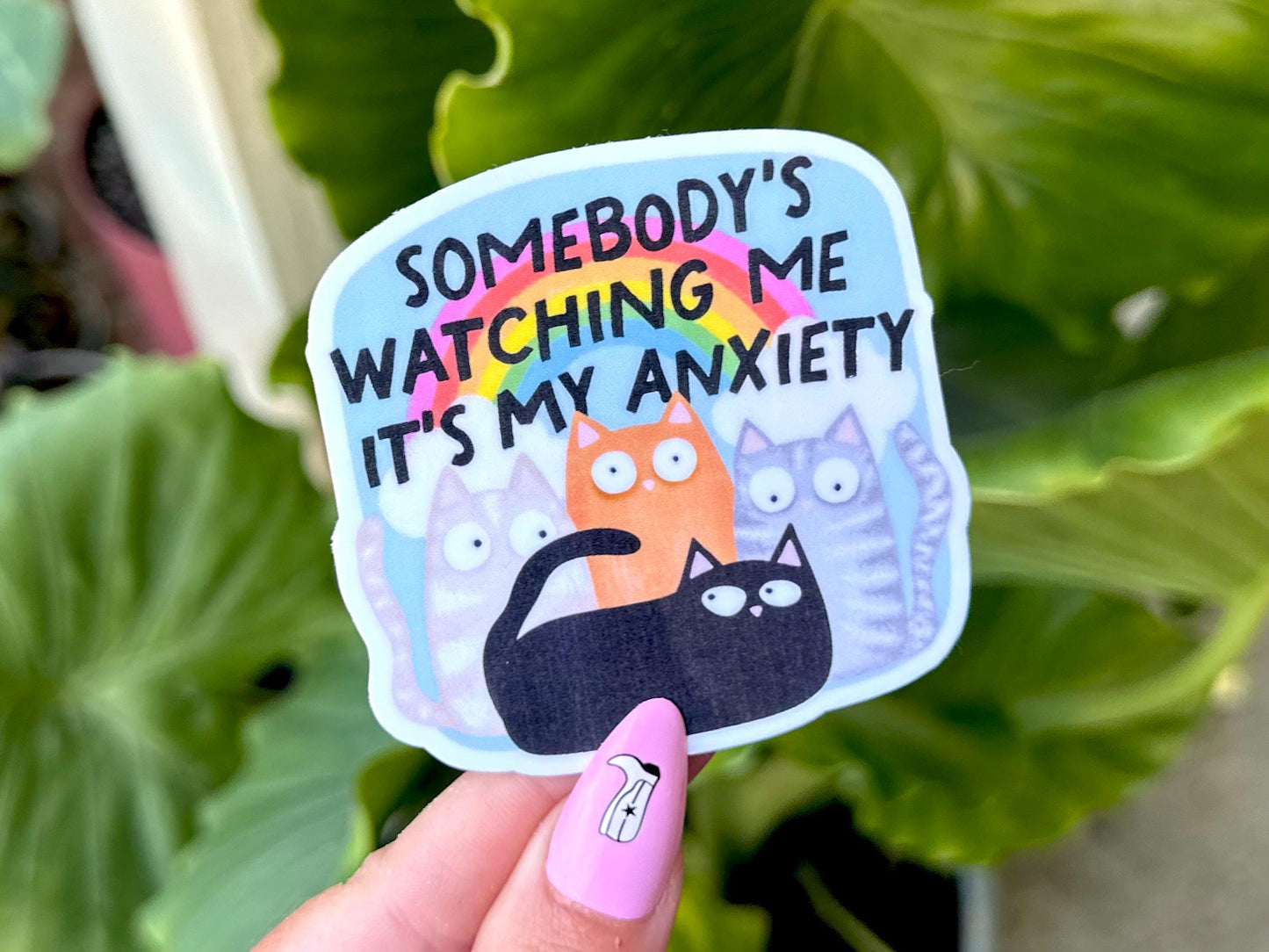 It's My Anxiety Waterproof Sticker, Mental Health Stickers, Handdrawn Art, Bestfriend Gifts, Positivity, Funny