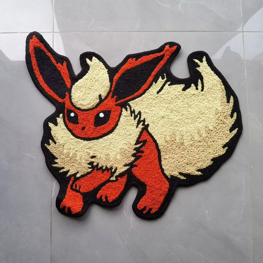 Flareon Rug,Knitting Handmade Non-slip Area Rug Home Decor