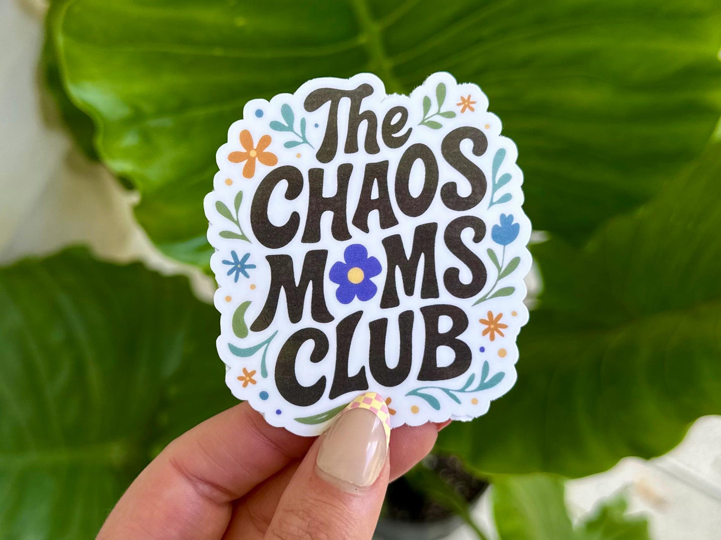 The Chaos Moms Club Waterproof Sticker, Mental Health Stickers, Handdrawn Art, Bestfriend Gifts, Positivity, Mothers Day, Mom