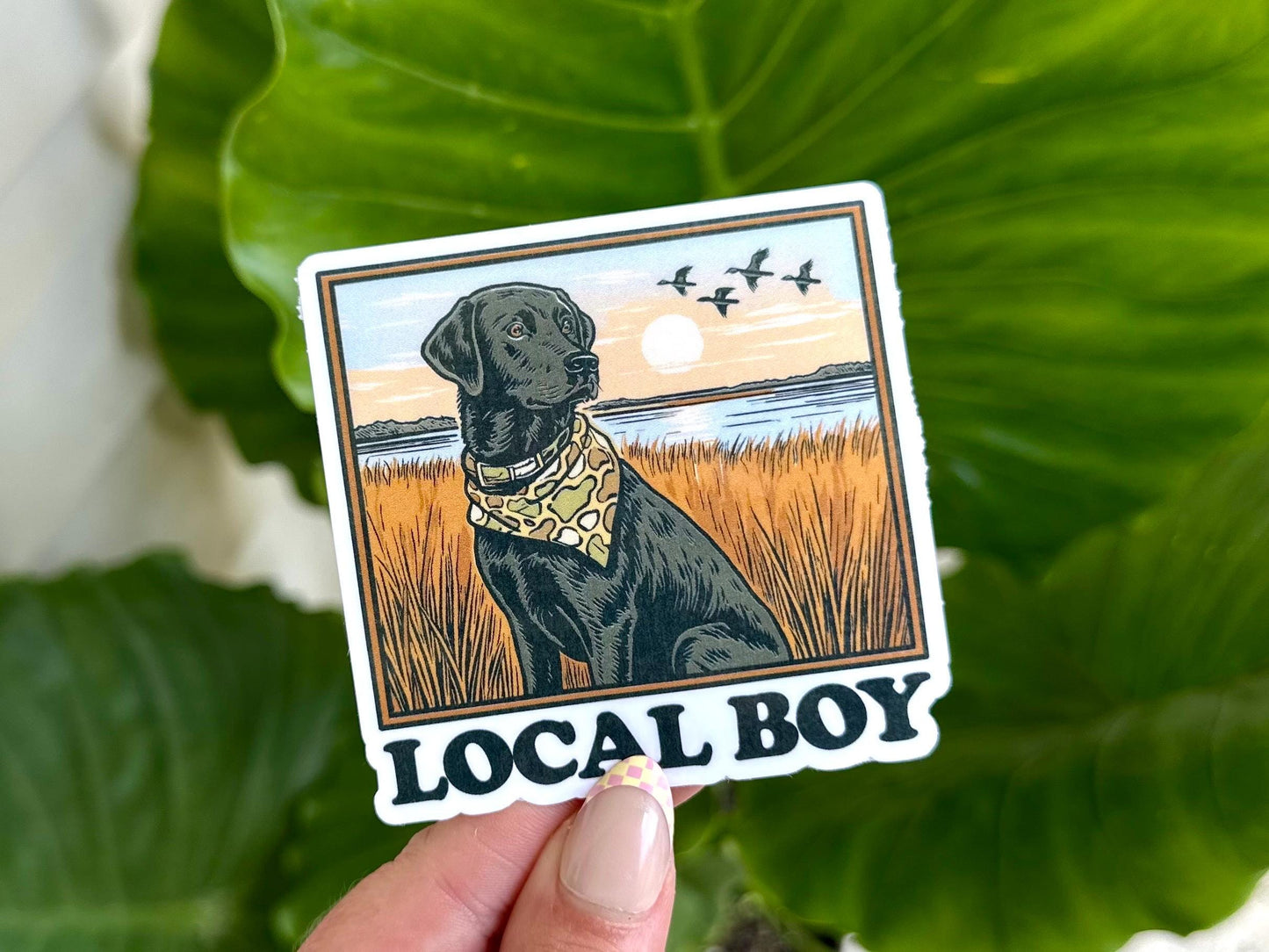 Local Boy Waterproof Sticker, Mental Health Stickers, Handdrawn Art, Bestfriend Gifts, Hunting, Men’s Stickers, Gifts for Dad