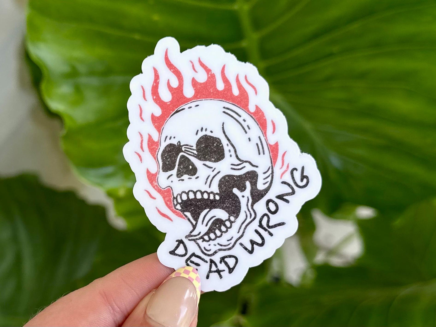 Dead Wrong Waterproof Sticker, Mental Health Stickers, Handdrawn Art, Bestfriend Gifts, Hunting, Men’s Stickers, Gifts for Dad