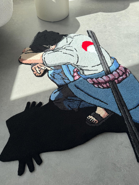 Handmade Anime Ninja Rug: Custom Home Decor