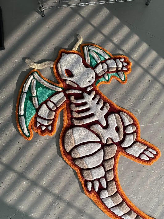 Skeleton tufted rug,3d skull rug, handmade tufted custom rug, living room decor rug, bedroom carpet, area carpet