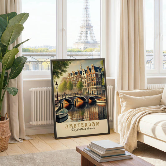 Amsterdam Print, Amsterdam Wall Art, Amsterdam Poster, Amsterdam, Birthday Present, Wedding Gift Print, Travel Decor, Travel Wall Art, Dutch