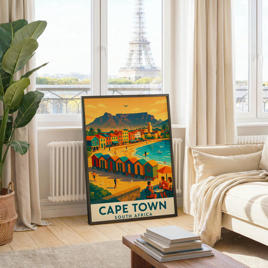 Cape Town Poster, South Africa Wall Art, Cape Town Wall Art, Cape Town Travel Poster, Birthday Present, Wedding Gift Print, Travel Decor