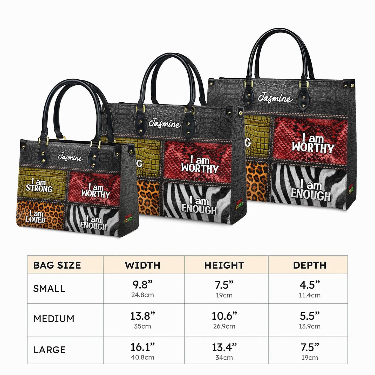 Personalized African American Melanin Leather Bag | Custom Stylish Handbag | Empowering Purse for Women of Color