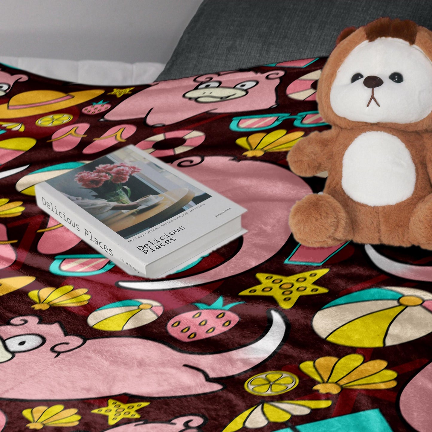 Slowpoke Fleece Blanket Home Decor Throw Blanket Cute Baby Blanket Cotton Blanket Slowpoke Blanket Gifts