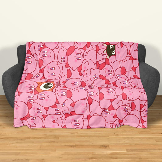 Kirby Fleece Blanket Home Decor Throw Blanket Bedroom Decor Baby Blanket Cute Kirby Blanket Gifts