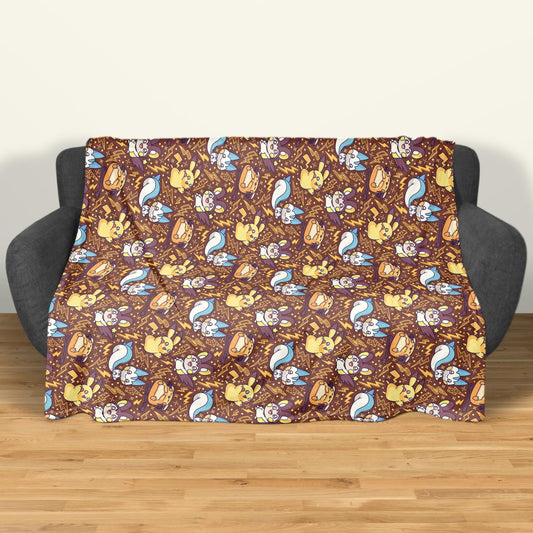 Pikachu Fleece Blanket Home Decor Pachirisu Blanket Throw Blanket Cute Baby Blanket Pikachu Blanket Gifts
