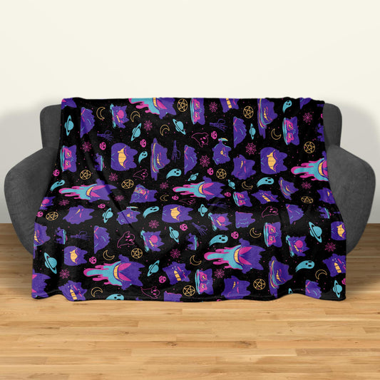 Gengar Fleece Blanket Home Decor Throw Blanket Bedroom Decor Baby Blanket Graffiti Gengar Blanket Gifts