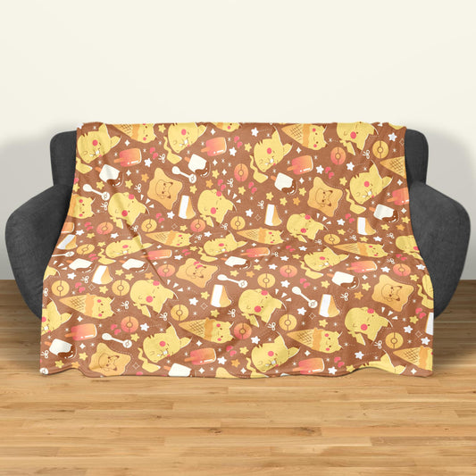 Pikachu Fleece Blanket Home Decor Throw Blanket Bedroom Decor Baby Blanket Cream Pikachu Blanket Gifts