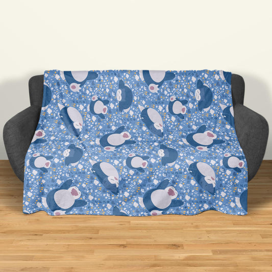 Snorlax Fleece Blanket Home Decor Throw Blanket Bedroom Decor Baby Blanket Cute Snorlax Blanket Gifts