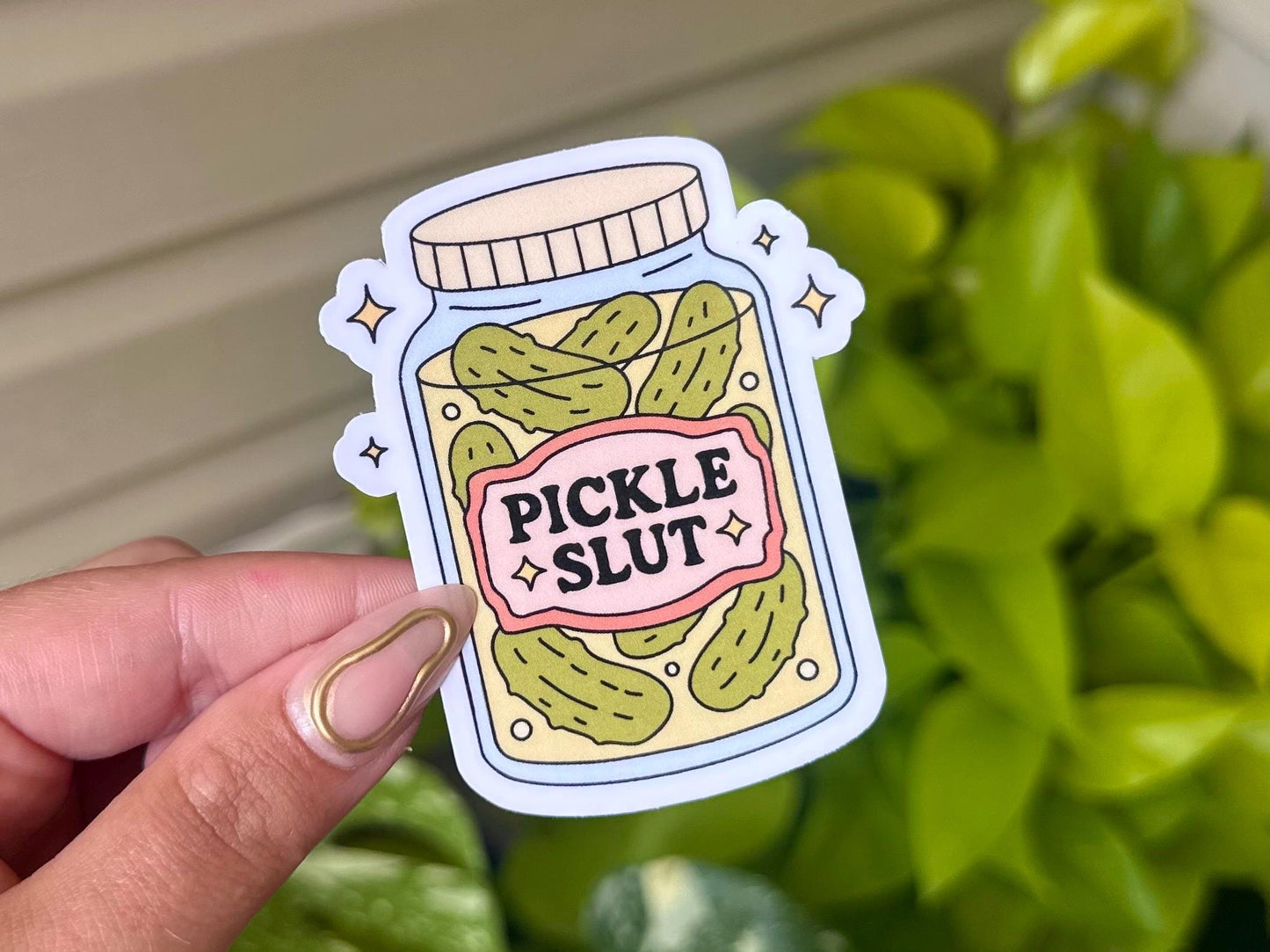 Pickle Slut Waterproof Sticker, Mental Health Stickers, Handdrawn Art, Bestfriend Gifts, Positivity, Funny