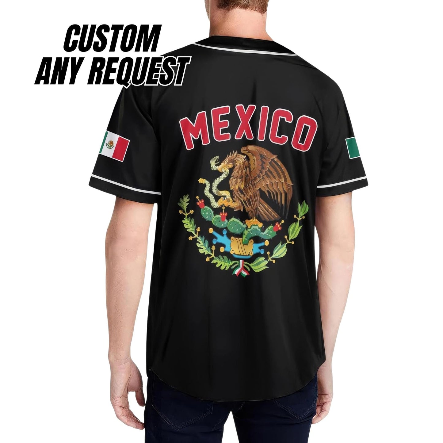 Personalized Baseball Jersey Mexico,Custom Team Name Number Mexican Jersey Shirt for Men Women Youth Kid Game Day Outfit For Mexico Fans B2