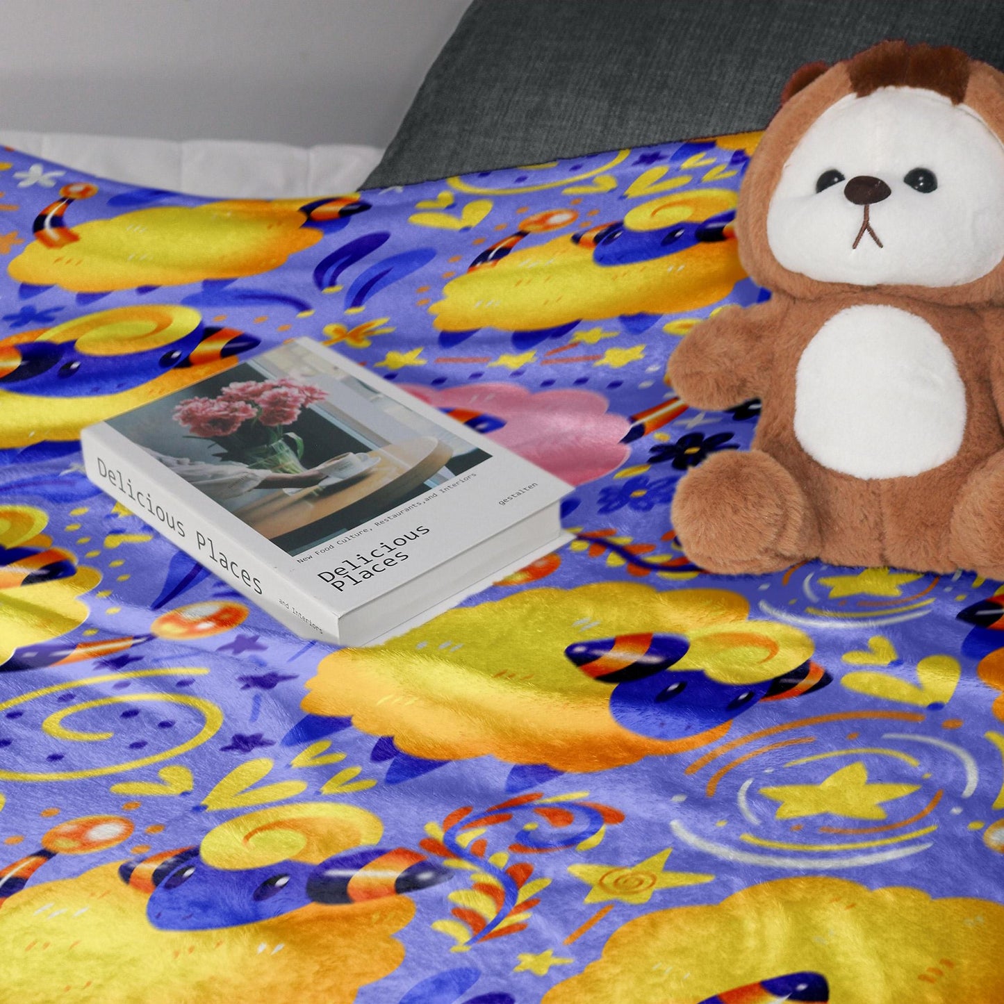 Mareep Fleece Blanket Home Decor Throw Blanket Bedroom Decor Baby Blanket Cute Cotton Blanket Mareep Blanket Gifts