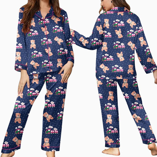 Kpop Demon Hunters Rumi Choo Choo Satin Pajamas Set, Rumi Kpop Demon Hunters Sleepwear, Rumi Pjs, Gift For Kpop Kdrama Lovers, Huntrix fans