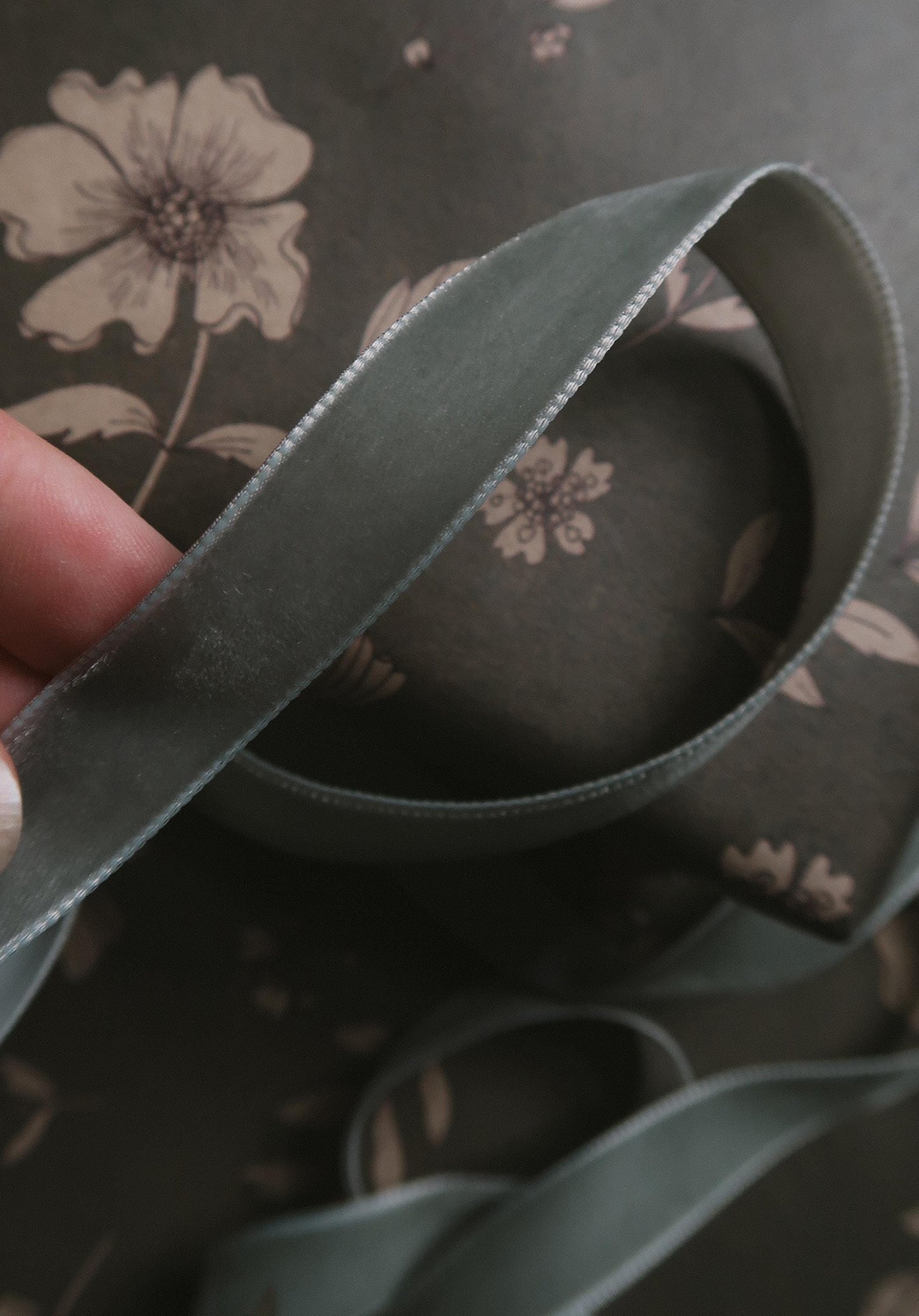 Florals on gray blue kraft Wrapping paper,Gift Wrap, Wrapping, Floral Gift Warp,natural paper,gift paper, floral wrapping,recycled paper