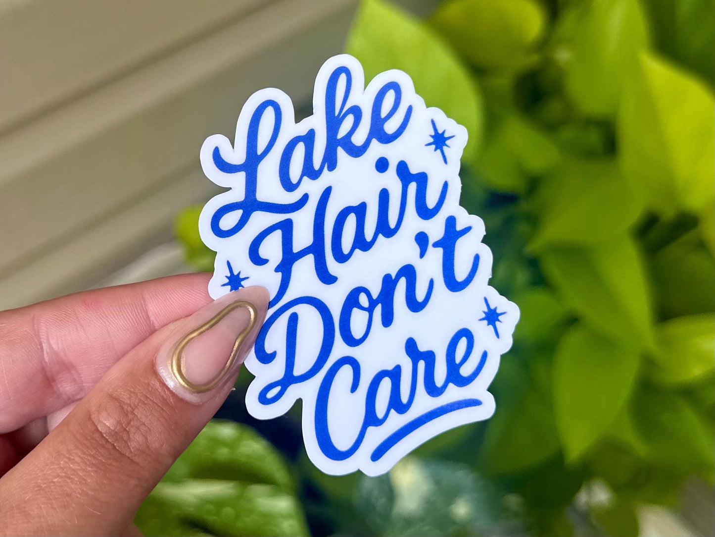 Lake Hair Don’t Care Waterproof Sticker, Mental Health Stickers, Handdrawn Art, Bestfriend Gifts, Positivity, Summer