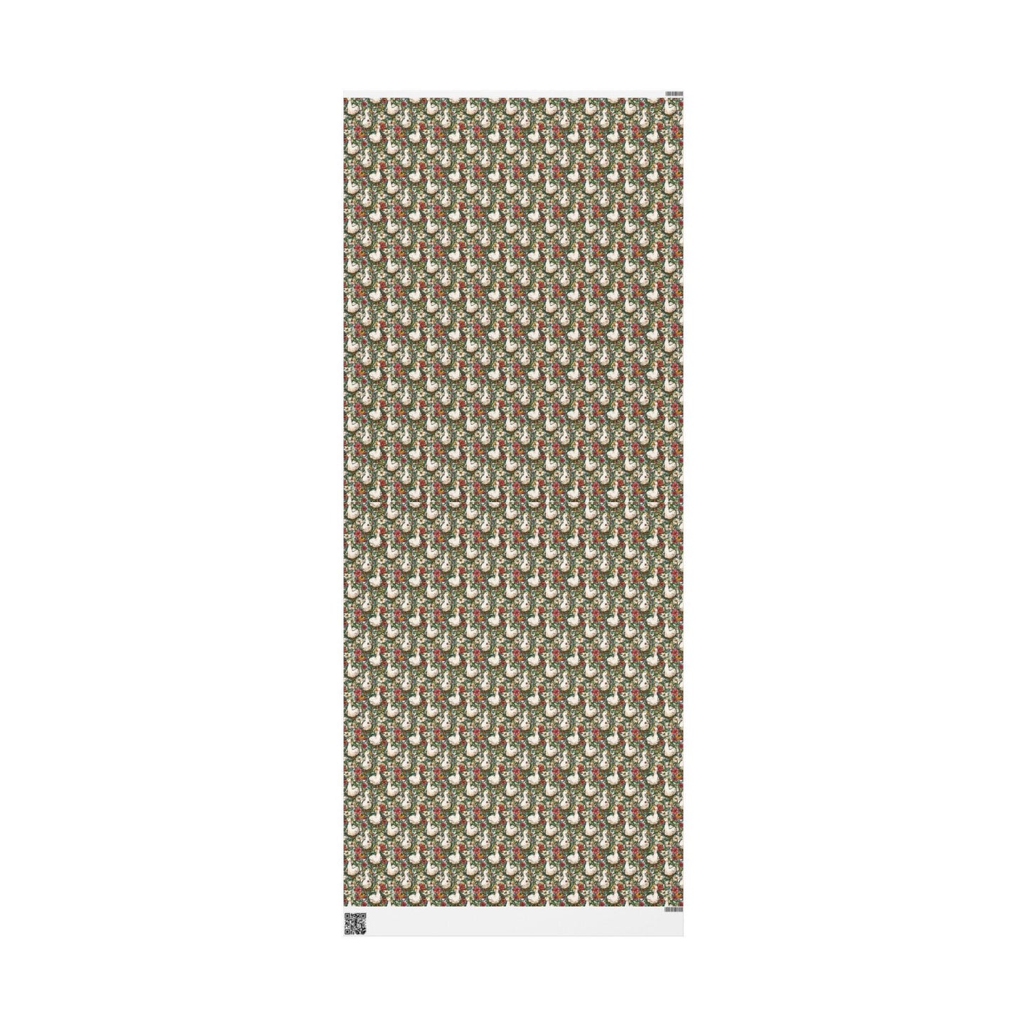 Rustic Goose and Wildflower Wrapping Paper for Mom or Grandma Birthday | Whimsical Farmhouse Baby Shower Gift Wrap for Florals Plant lovers