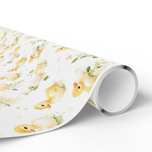 Cute Duckling Wrapping Paper: Glossy and Matte Finish