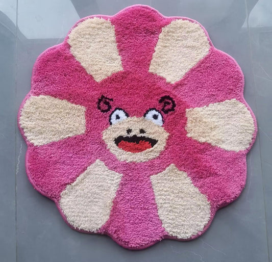 Slowpoke Rug Custom Anime Game Design Knitting Handmade Non-slip Area Rugs Home Decor