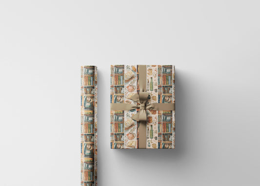 Cute Book Lover Gift Wrap for Book Nerds and Librarians Book Club Wrapping Paper for Readers and Writers #9