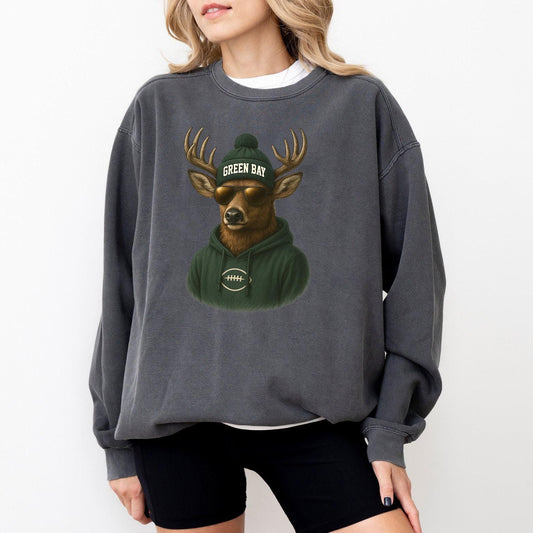 Vintage Green Bay Football Sweatshirt, Trendy Green Bay Football Fan Shirts, Green Bay Shirt, Game Day Shirt, Football Crewneck Sweatshirt