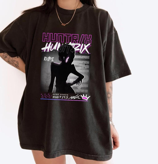 Comfort Colors® Kpop Demon Hunters T-shirt Gift For Woman,Jinu Manga Shirt,Kpop Huntrix Pin,Demon Hunter Merch PSN1256-1258