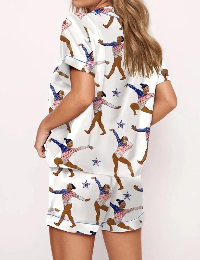 Gymnastics Champion Satin Pajama Set Pajamas Set