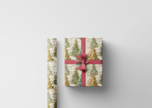 Swedish Christmas Wrapping Paper, Vintage Christmas Holiday Gift Wrap Roll, Retro Winter Print for Holiday Gifts #7