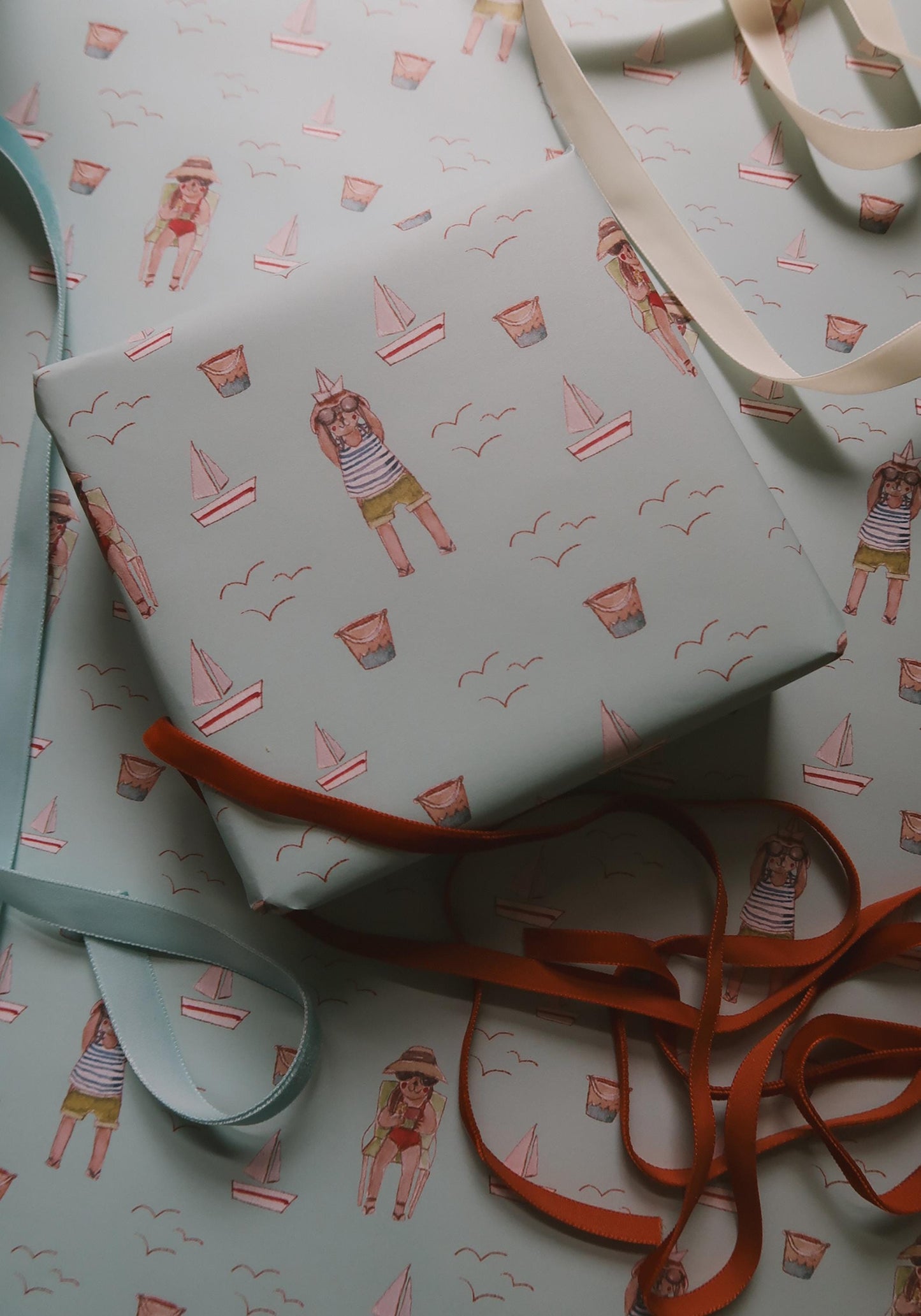 Summer wrapping paper, Gift Wrap, gift wrapping paper, Gift Warp, Wrapping paper, gift paper, illustrated wrapping paper, kids wrapping