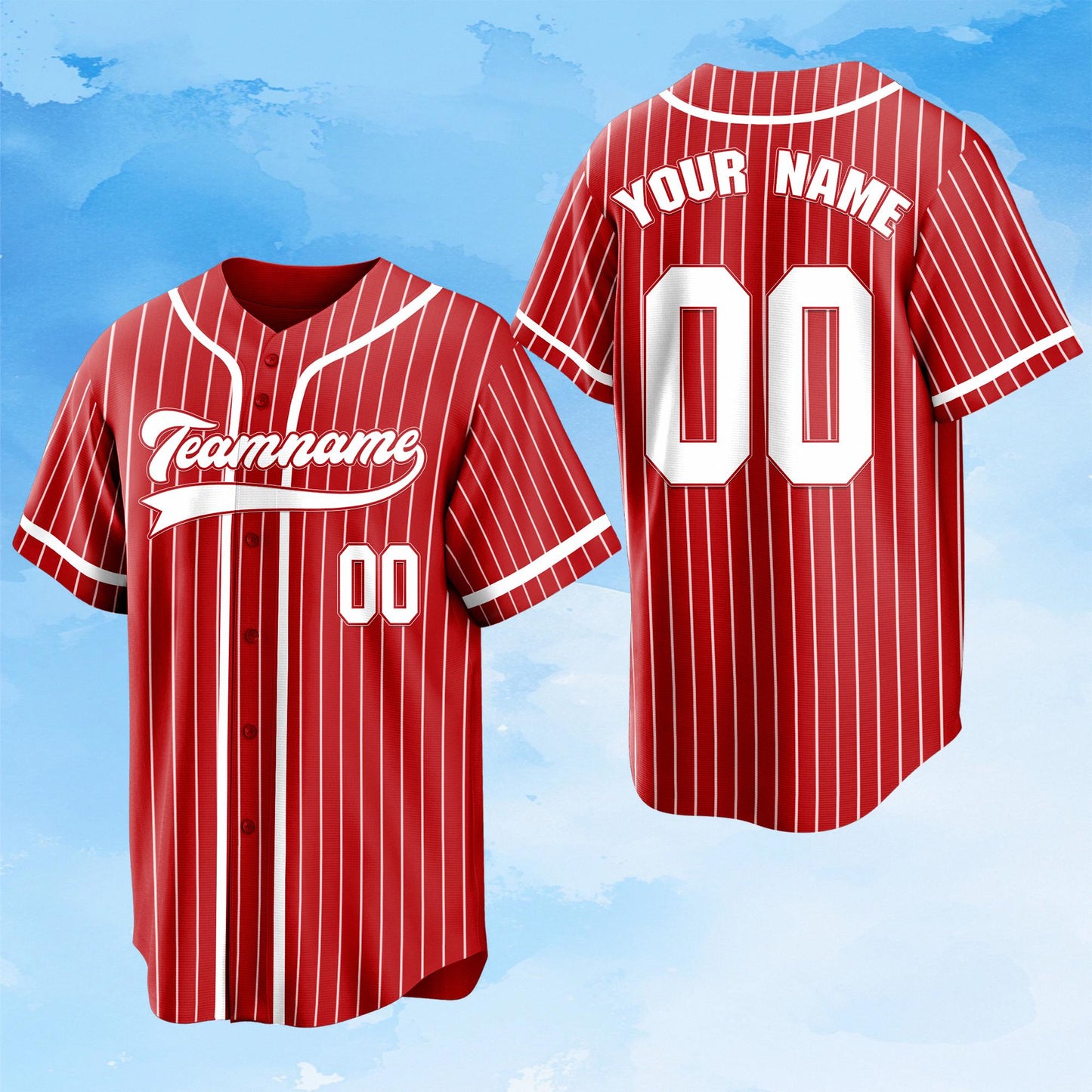 Custom Baseball Jersey: Personalized Team Name & Number, Embroidered or Printed