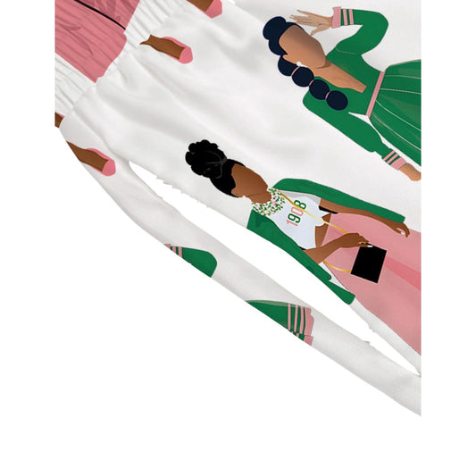 Sisterhood-Inspired Satin Pajama Set For Women HVNHWA98 Pajamas Set