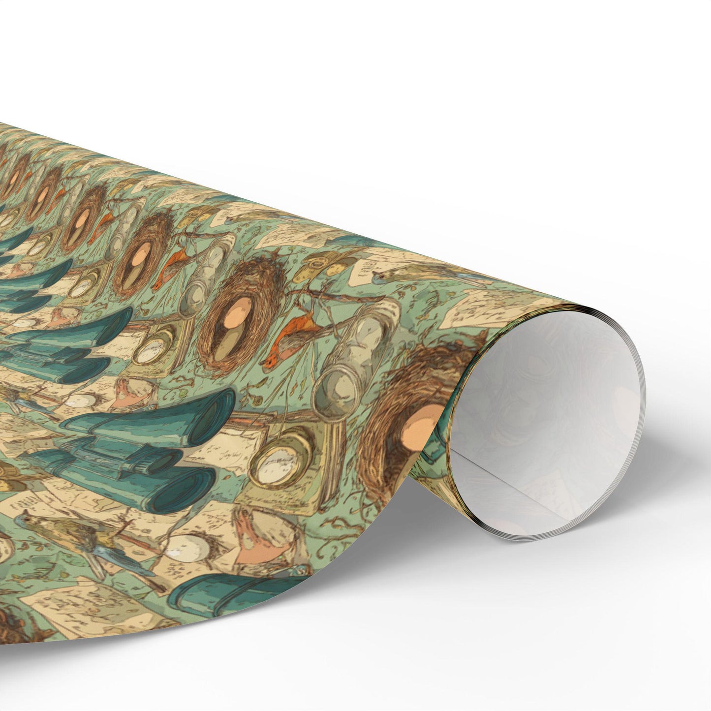Bird Watching Wrapping Paper for Nature Lovers and Birders, Gift Wrap with Birds and Binoculars, Wildlife Inspired Gift Packaging #1