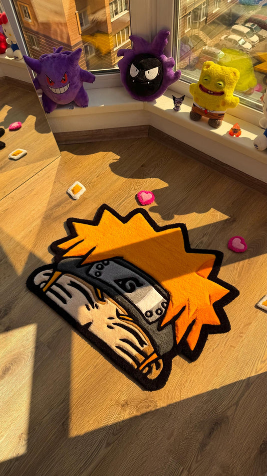 Anime Head Tufted Rug – Soft 3D Handmade Rug, Cute Carpet, Kawaii Girl Room Decor, Unique Gift for Her or Bedroom Mat