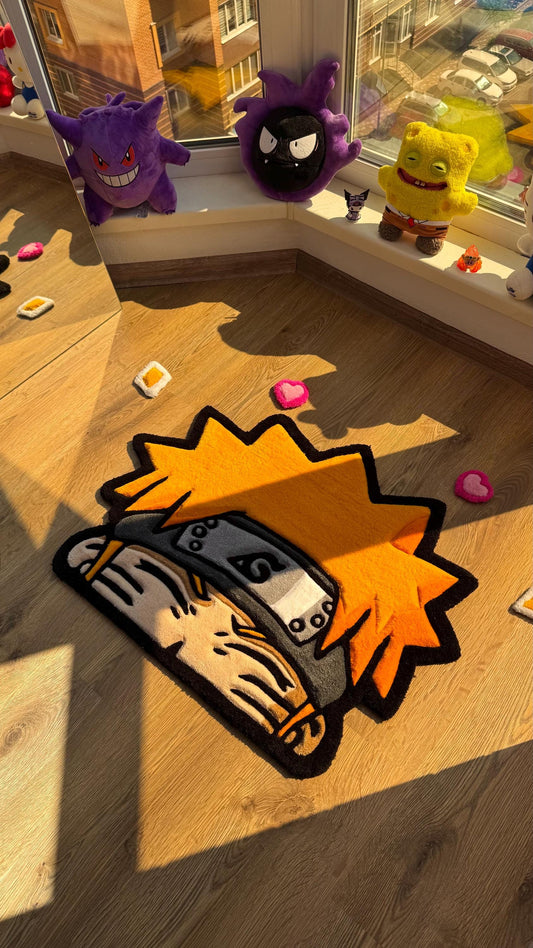 Anime Head Tufted Rug – Soft 3D Handmade Rug, Cute Carpet, Kawaii Girl Room Decor, Unique Gift for Her or Bedroom Mat