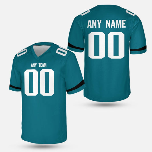 Personalize Duval Teal and Black Football Jersey – Southern Grit Fanwear | Custom Name & Number Jacksonville Shirt | Unisex Game Day Jersey