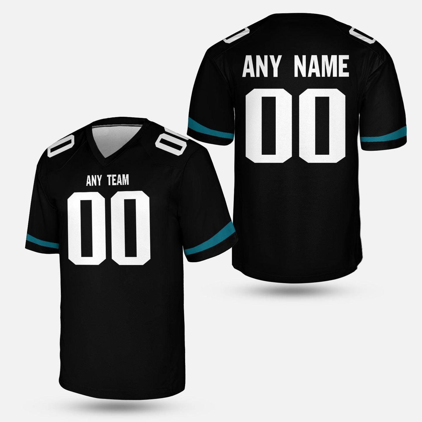 Personalize Duval Teal and Black Football Jersey – Southern Grit Fanwear | Custom Name & Number Jacksonville Shirt | Unisex Game Day Jersey