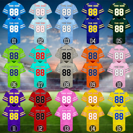 Custom Football Jersey: Personalized Team Name Number Logo Jerseys for Men Youth Women Kids
