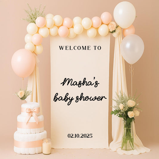 Custom Baby Shower Sign, Personalized Fabric Baby Shower Sign, Welcome Sign for Baby Shower, Custom Baby Shower Decor, Engagement Party Sign
