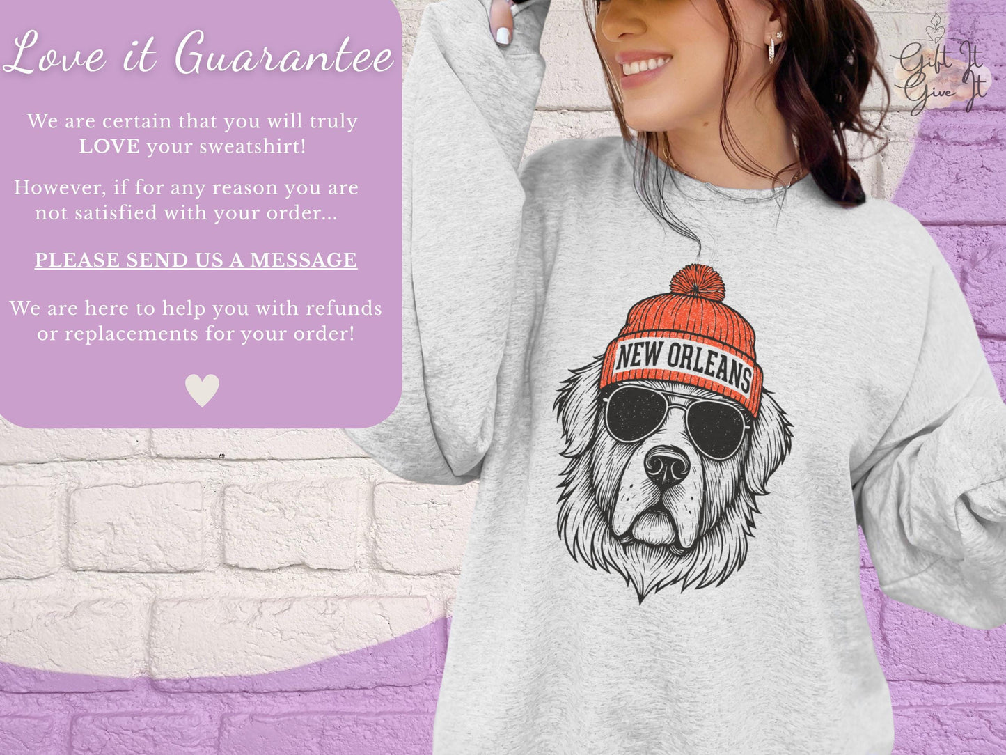 Graphic New Orleans Mascot Football Sweatshirt, Game Day Gift, New Orleans Football Fan Tee, Retro New Orleans Team Shirt, Sport Mascot Gift