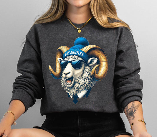 Los Angeles Football Crewneck Sweatshirt, Vintage Fan Gift, Game Day Apparel, LA Football Sweatshirt,Trendy Sports Fan Top