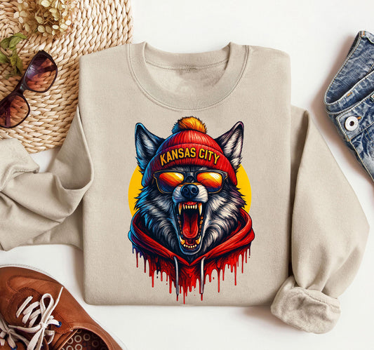 Kansas City Football, Kansas City Football Sweatshirt, Kansas City Sweatshirt, Football Fan Gift, Kansas City Fan, Game Day Shirt.