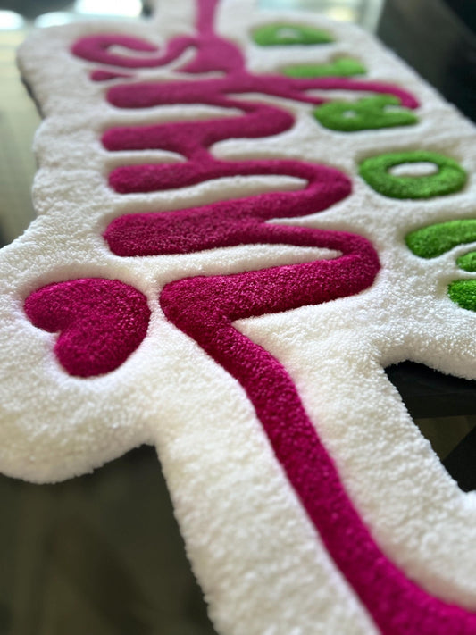 Custom Tufted Rug: Handmade Acrylic Design, Anime & Logo