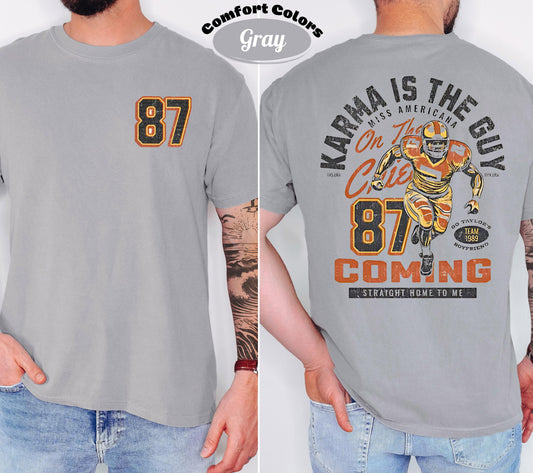 Comfort Colors Karma Is The Guy Football Shirt - Kansas City Chiefs Tee