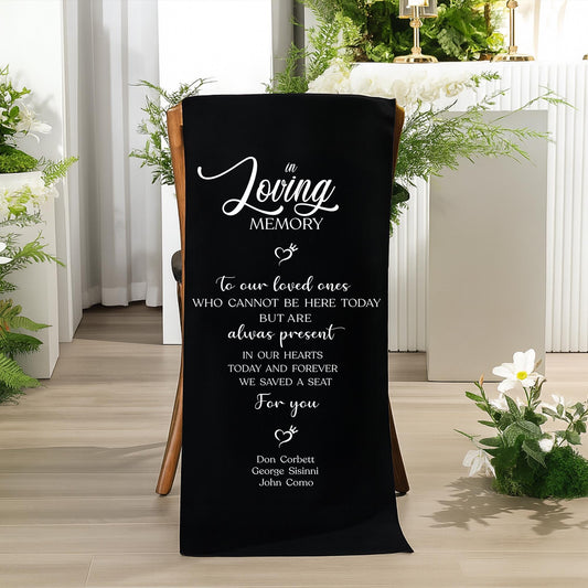 In Loving Memory Chair Sign, Wedding Memorial Sign, Personalized Reserved Wedding Seating Family Memorial Sign, Remembrance Ceremony Decor