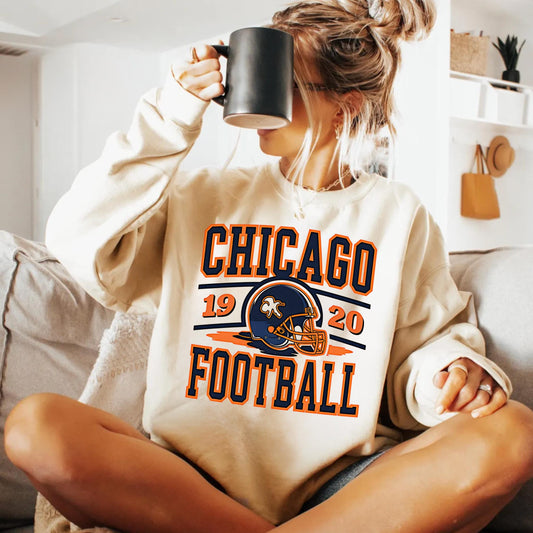 Chicago Football Sweatshirt, Unisex Game Day Crewneck, Chicago Sports Gear, Popular Bear Shirts, Gifts For Her,Chicago Bear Fan Gift