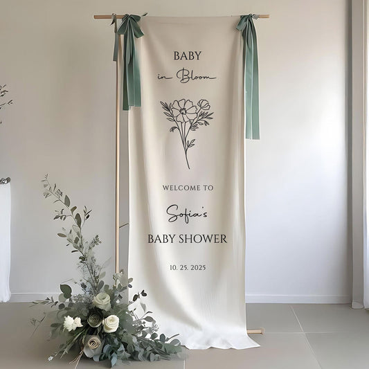 Fabric Baby Shower Sign, Baby Shower Welcome Sign, Custom Baby Shower Sign, Hello Baby Sign, Baby Shower Decorations, Oh Baby Welcome Sign